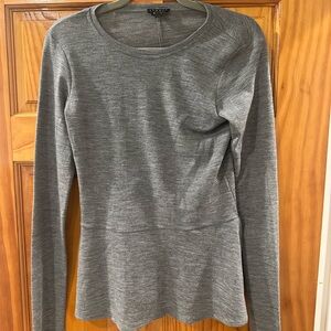 Theory Gray Women's Long Sleeve Blouse